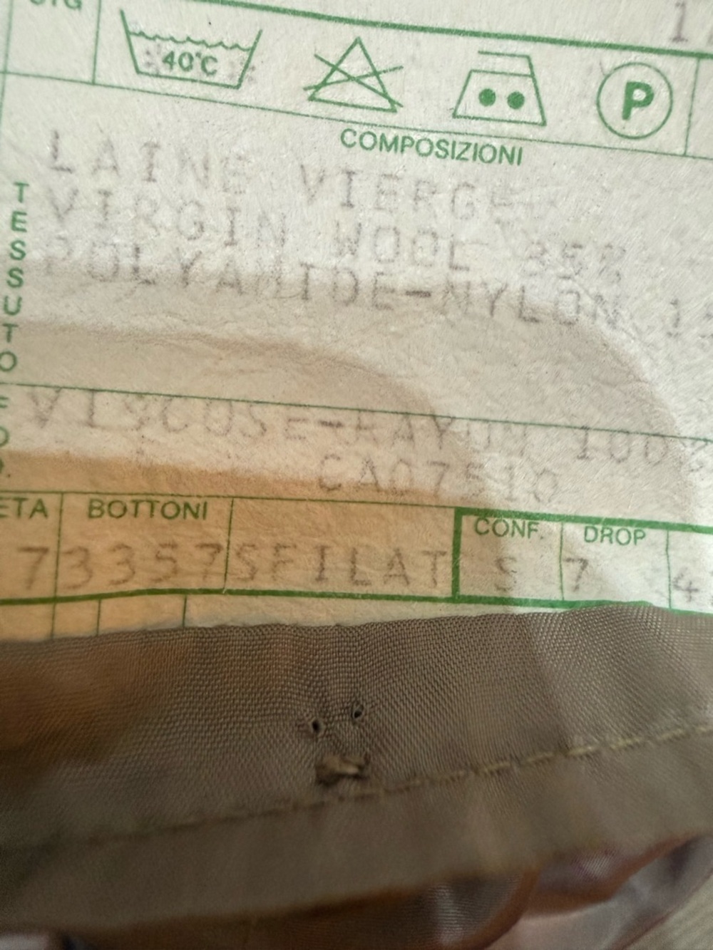 Vintage Calvin Klein Collection x Holt Renfrew Tan Italian Wool Blend Sport Coat - Picture 7 of 10